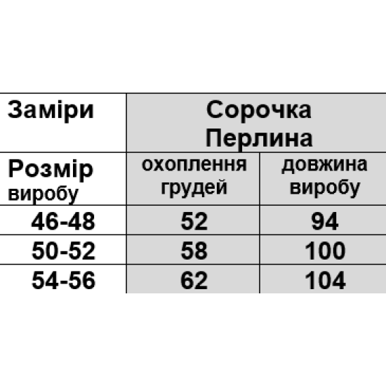 Сорочка жіноча Перлина