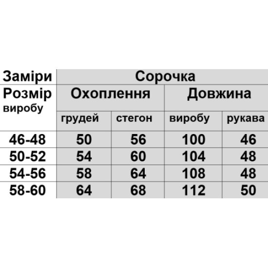 Сорочка жіноча начіс