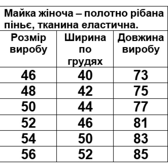 Майка жіноча